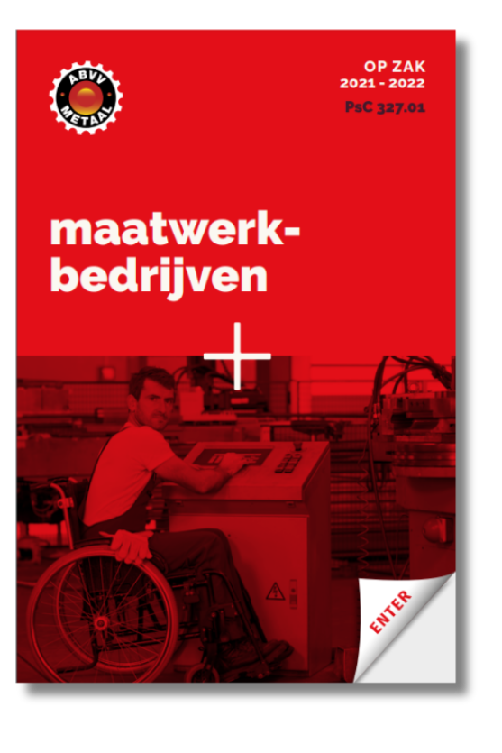 rode cover van het sectorboekje Op Zak van de sector maatwerkbedrijven